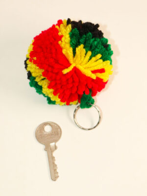Jamaican Handmade Pom Pom Keyrings