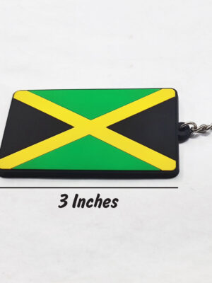Alternative view of Jamaica Flag PVC Keyring